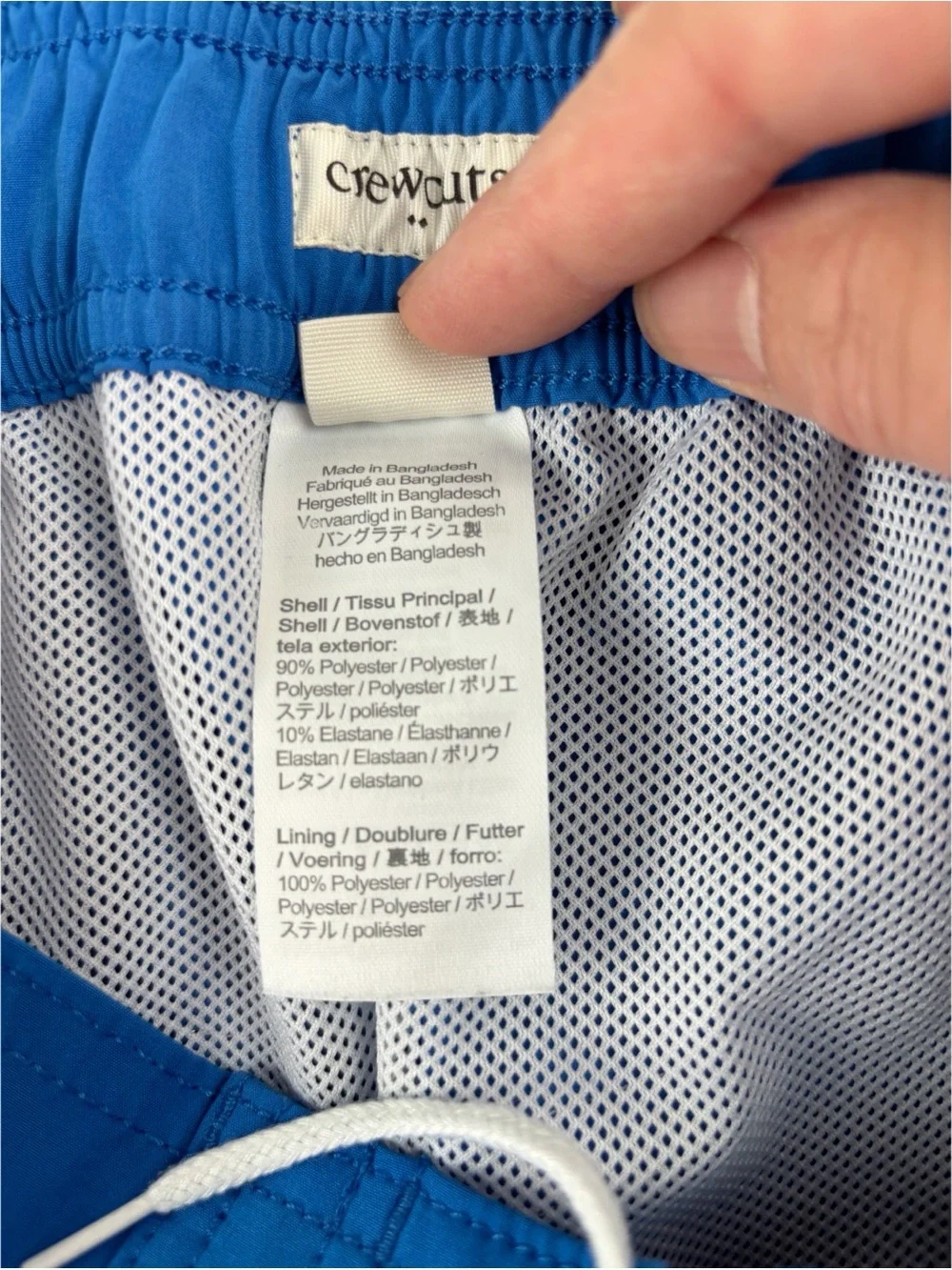 Crewcuts Boys' size‎ 12 striped swim Trunks blue and white